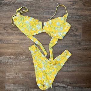 Yellow Floral Bikini